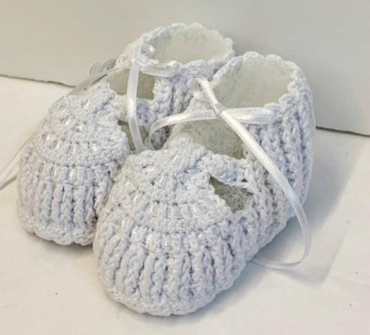 80696 Sweet Crochet Ribbon Booties