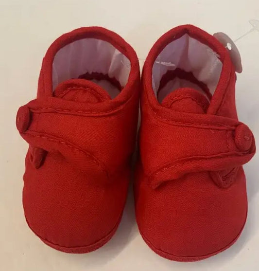 A0133RD Red Velcro Strap Boys Shoes