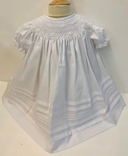 14825 Sweet White Bishop Dress