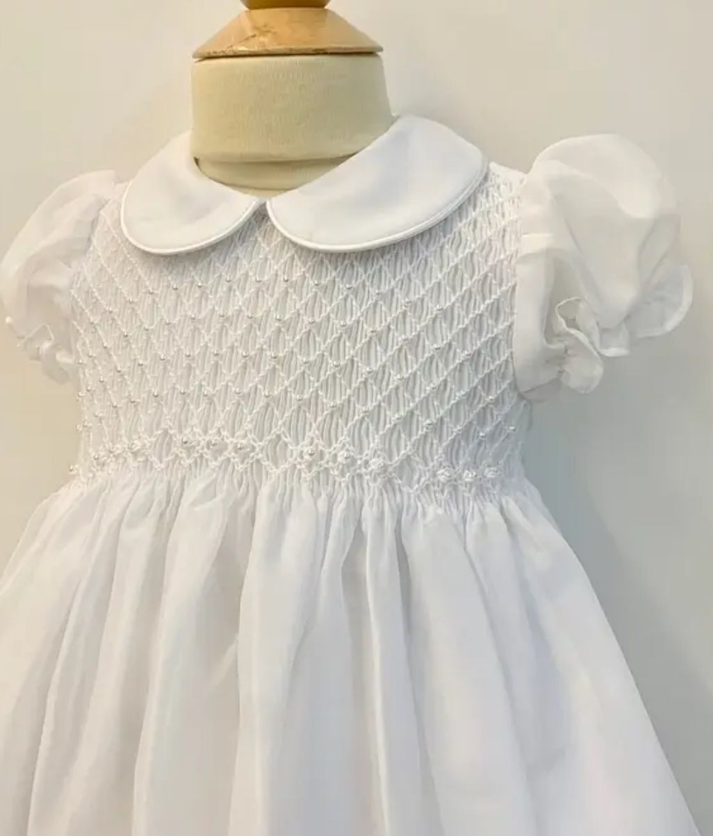 06694 Smocked Christening Gown
